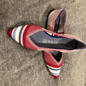 SOLD varsity stripe points rothy’s size 5.5